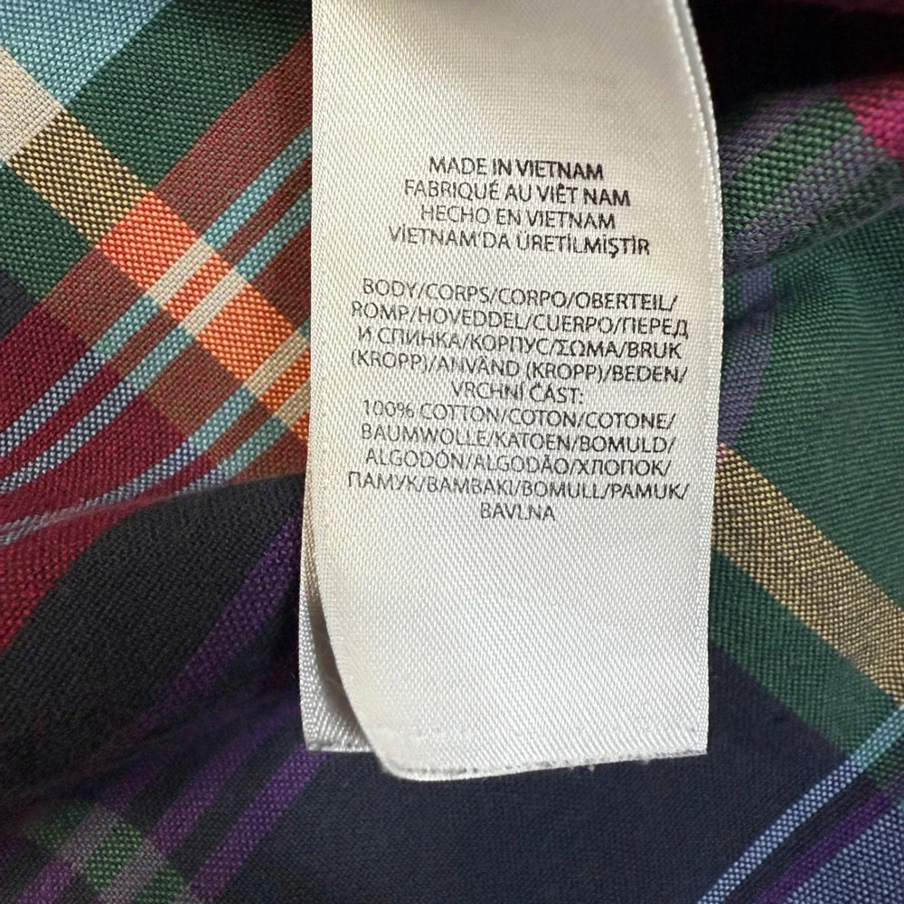 Polo Ralph Lauren Mens 3XB Plaid Button Down Shirt Multi Color Cotton LS